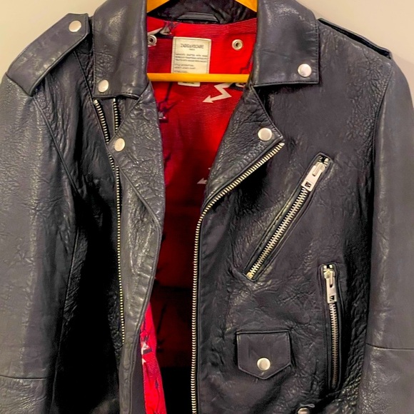 Stunning Zadig & Voltair Black Leather Jacket! Lamb skin - Picture 13 of 15